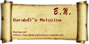Barabás Meluzina névjegykártya